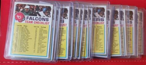 1973 Topps Football Team Checklist Unmarked You Pick EBay