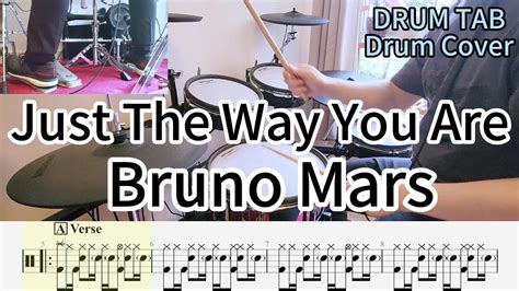 Just The Way You Are Bruno Mars Drum Cover And Drum Tab Youtube