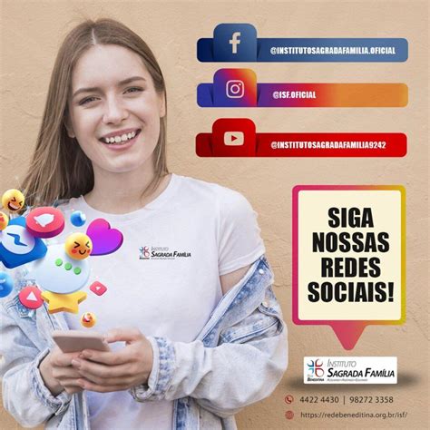 Siga Nos Nas Redes Sociais Instituto Sagrada Família