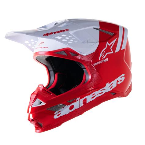 Alpinestars Mx Helmet Supertech S M Radium Red White Glossy