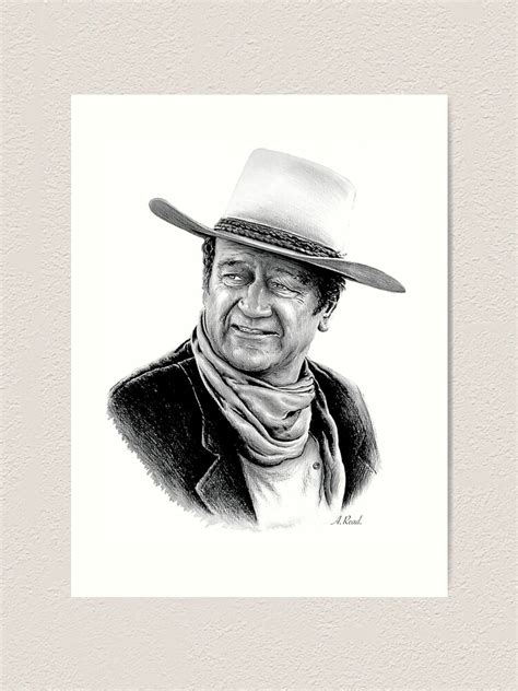 Western Icons John Wayne Art Print By Arfineart Redbubble