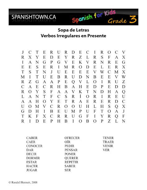 Sopa De Letras De Verbos En Español Imagui