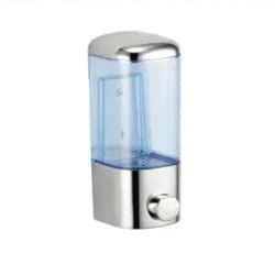 VEER CP Chrome Finish Liquid Soap Plastic Dispenser Wall Mount