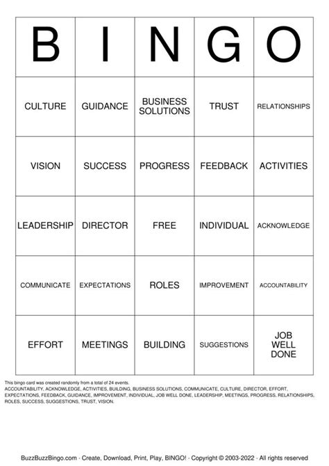 Team Building Bingo Cards To Download Print And Customize