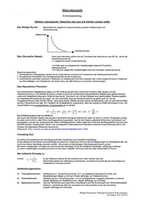 Makroökonomie Begriffe mit Erklärungen Makroökonomik Seite 6 9