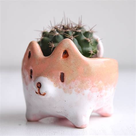 Ceramic Cactus Pot Indoor Succulent Pots Handmade Planter Etsy