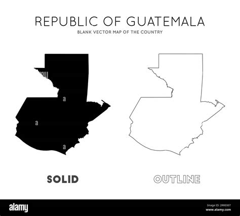 Mapa de Guatemala Mapa vectorial en blanco del país Fronteras de