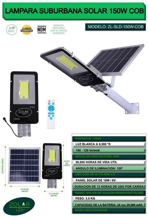 Zl Sld W Cob L Mparas Solares Reflectores Solares L Mparas Led