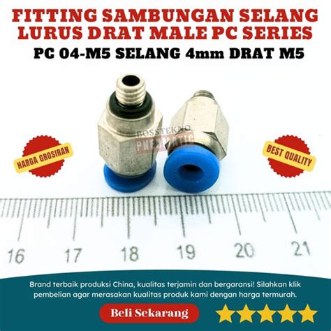 Jual FITTING SAMBUNGAN LURUS NEPEL SELANG PU UKURAN PC 4mm 1 8 1 4 3 8