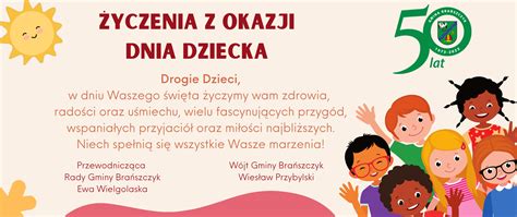 Życzenia z okazji Dnia Dziecka Gmina Brańszczyk Portal gov pl