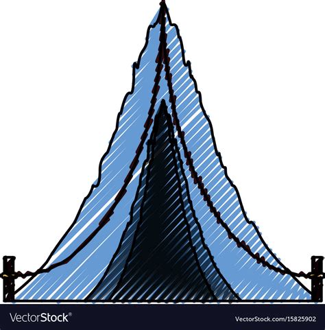 Camping tent isolated Royalty Free Vector Image