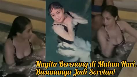 Nagita Hot News Potret Nagita Slavina Berenang Di Malam Hari Saat Di