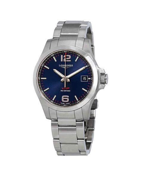 Longines Conquest V.h.p. Blue Dial Watch in Metallic for Men | Lyst