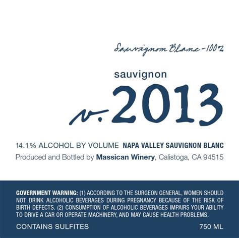 Massican Sauvignon Blanc 2013