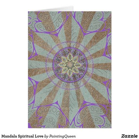 A Card With An Intricate Design On The Front And Back In Blue Pink Brown