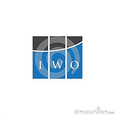 iwo letter logo design  white background iwo creative initials