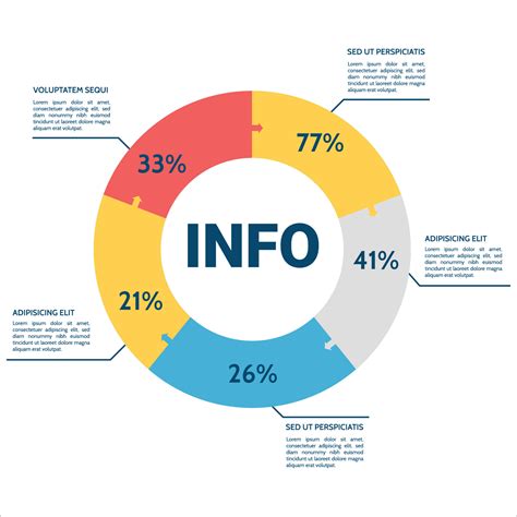 Infographic Element Design Pie Chart With Five Options Template