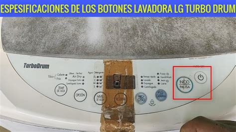 Especificaciones De Botones De Lavadora LG YouTube