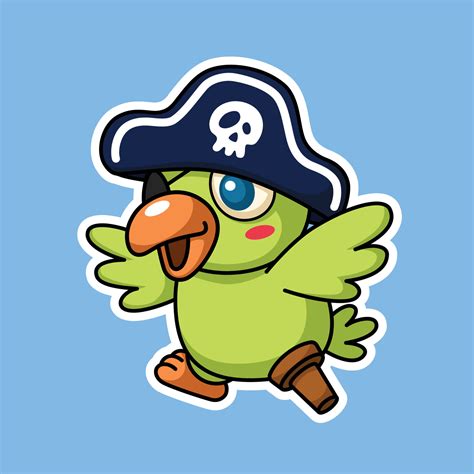 Cartoon Pirate Parrot