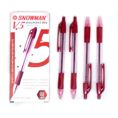 Pulpen Snowman V Merah