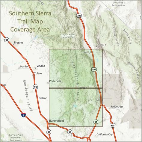 Southern Sierra Trail Map - Calico Maps