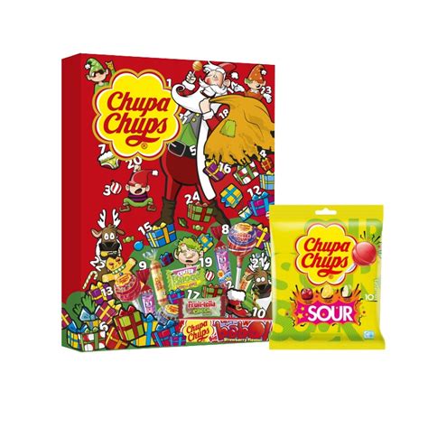 Chupa Chups Kalendarz Adwentowy 230g Lizaki kwaśne Sour cytrynowe