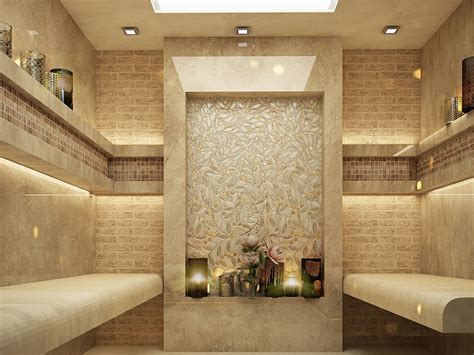 steam room  spa center  behance