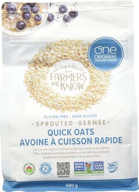 One Degree Sprouted Organic Quick Oats G Amazon Ca Grocery