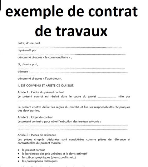 Modele De Contrat Gratuit