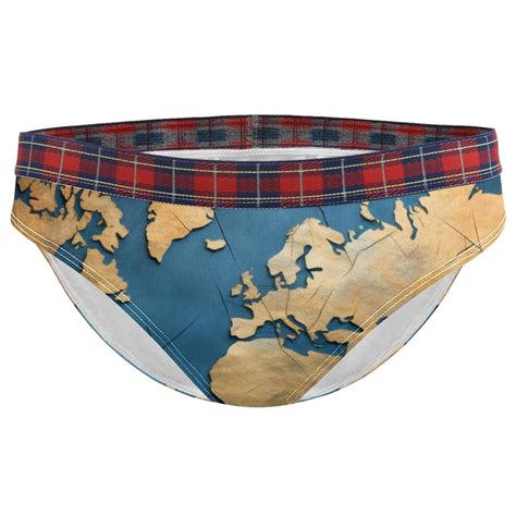 Brief Underwear Bikini Panties For Women Bikini Underwear Xxl Art Map Blue Pattern Walmart