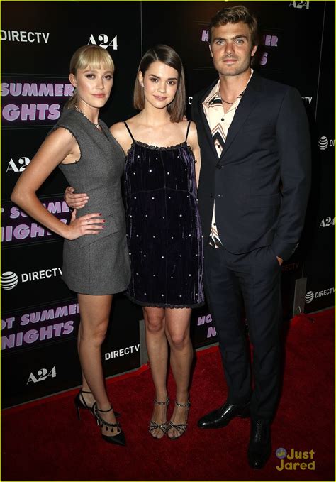 Maia Mitchell Joins Maika Monroe Alex Roe For Hot Summer Nights Premiere Photo
