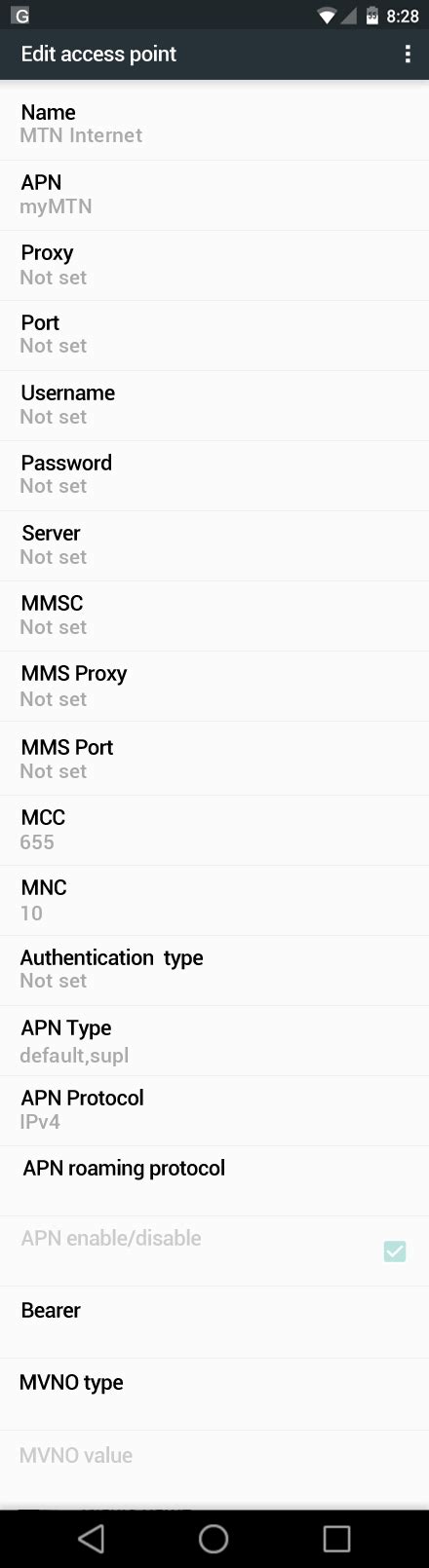 Mtn Huawei P9 Lite Internet Apn Settings For South Africa Apn