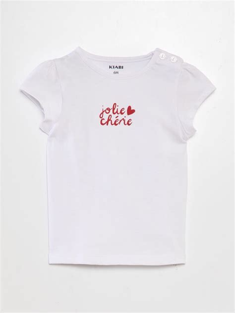 Tee shirt imprimé message Blanc Kiabi 2 00