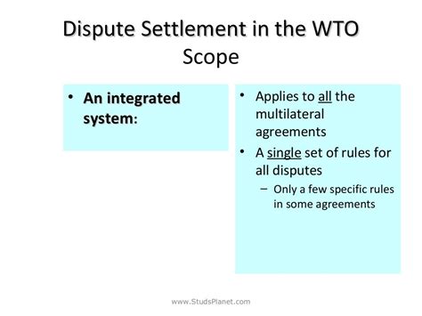 Wto dispute settlement