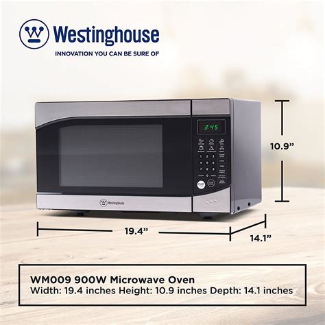 Westinghouse Wm009 900 Watt Counter Top Microwave Oven 09 Cubic Feet Stainless