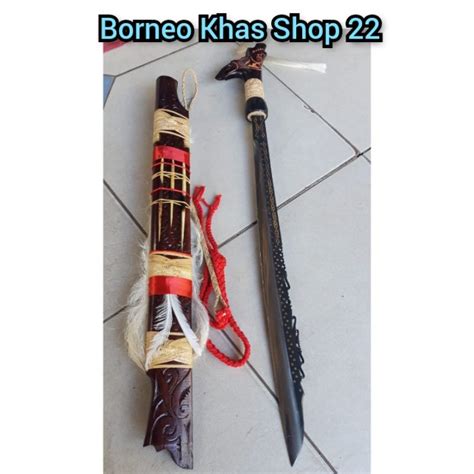 Jual Mandau Senjata Pusaka Khas Suku Dayak Kalimantan Shopee Indonesia