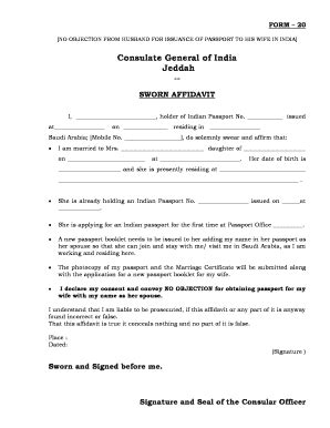 Fillable Online Consulate General Of India Jeddah Fax Email Print