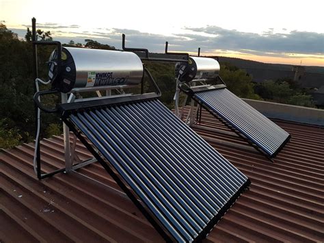 Solar Water Heating Geyser 2 X 200L Kwikhot Waterberg Zero Footprint