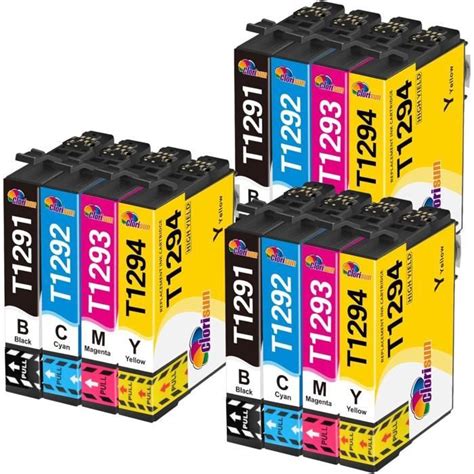 T1295 Multipack Pour Epson T1291 T1292 T1293 T1294 Cartouche D Encre