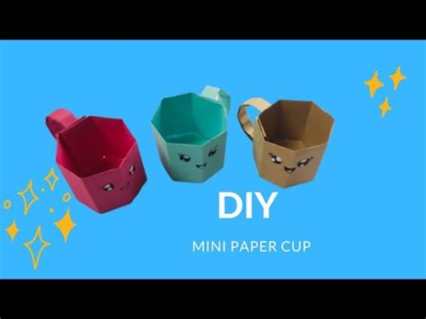 Diy Mini Paper Cup Paper Craft For School Paper Craft Easy