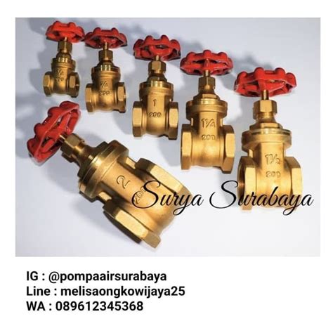 Gate Valve Kuningan Onda Stop Kran Onda Putar Kuningan Lazada