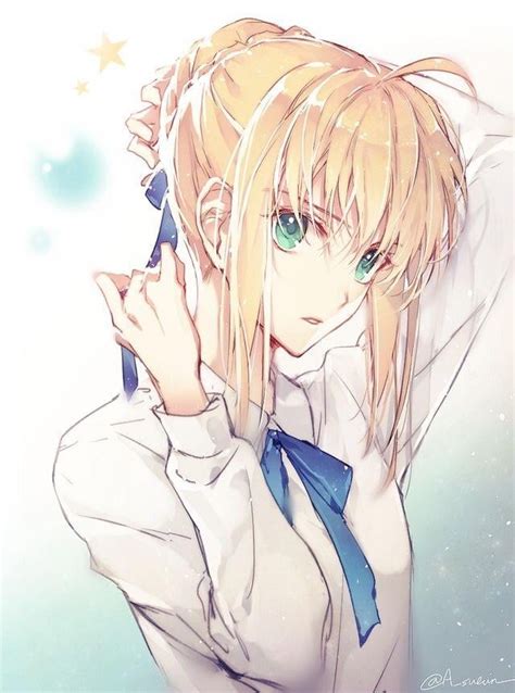 This fan art of Saber is so cool : r/fatestaynight