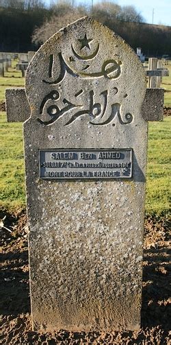 Salem Ben Ahmed Onbekend 1918 Find A Grave Gedenkplek