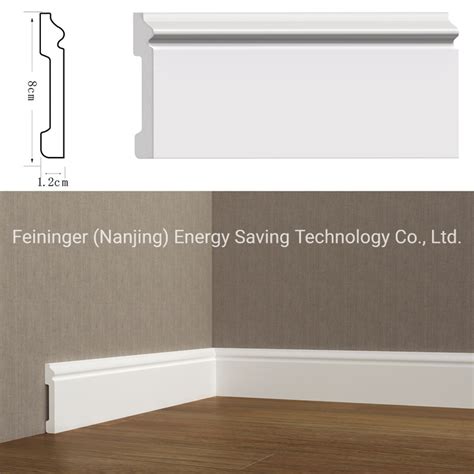 Waterproof PS Polystyrene Skirting Board Baseboard Molding Trim Quick