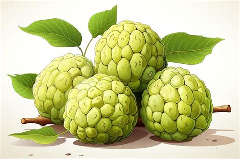 Premium Vector Vector Illustration Annona Cherimoya Sweet Custard