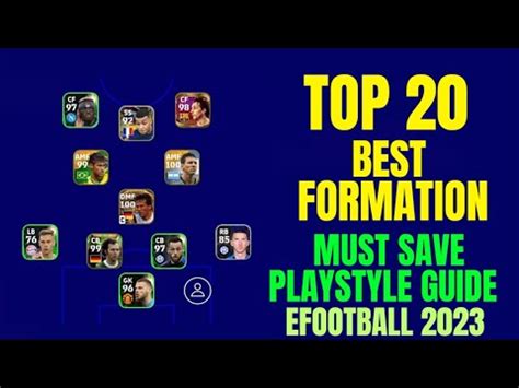 Top Best Formations In Efootball Mobile Must Save Cf