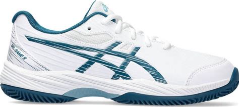 Asics Tennisschoen Gel Game Gs Clay Oc Junior Wit Blauw Schoenen Nl