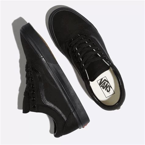 T Nis Vans Old Skool Black Black T Nis Masculinos Sapatos Pretos