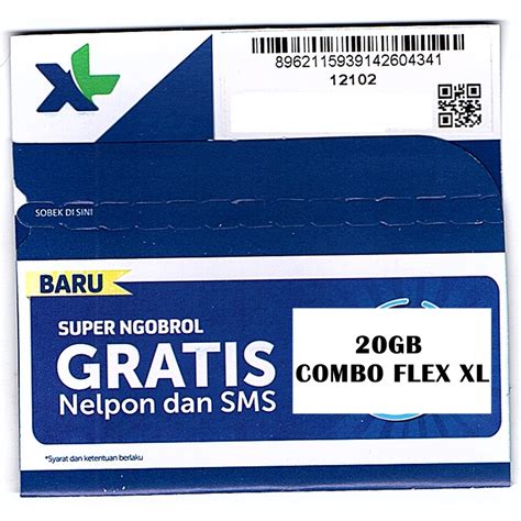 Jual Kartu Perdana Xl Combo Flex Xl Gb Shopee Indonesia