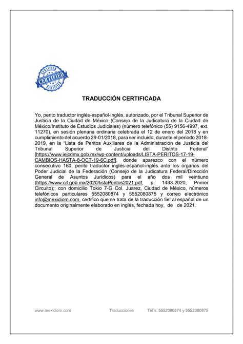 Servicio Integral De Traducci N Certificada Peritos Traductores